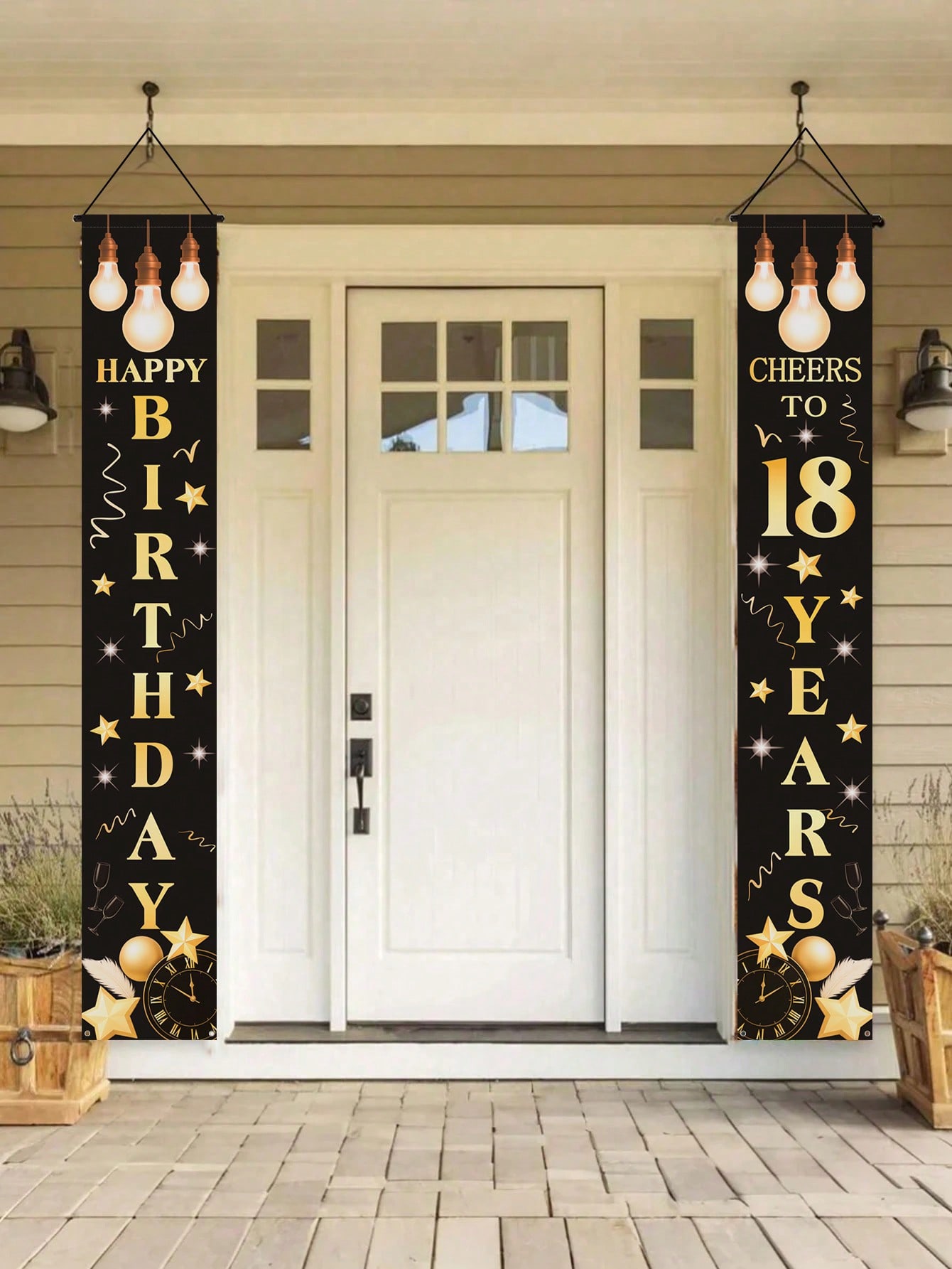Party Banner Gold - 1 paio di striscioni per la