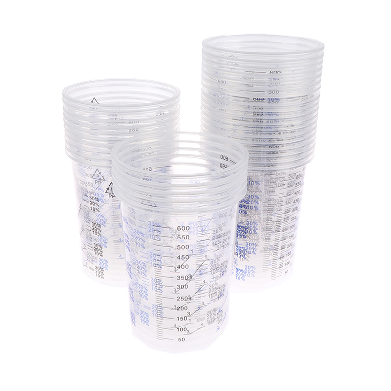 Plastic Cup 50Pcs - 10/50 pz vernice miscelazione tazza calibrata