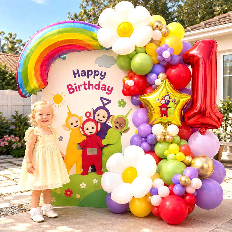 Balloon Arch Kit - Kit Arco di Palloncini Teletubbies, Bouquet