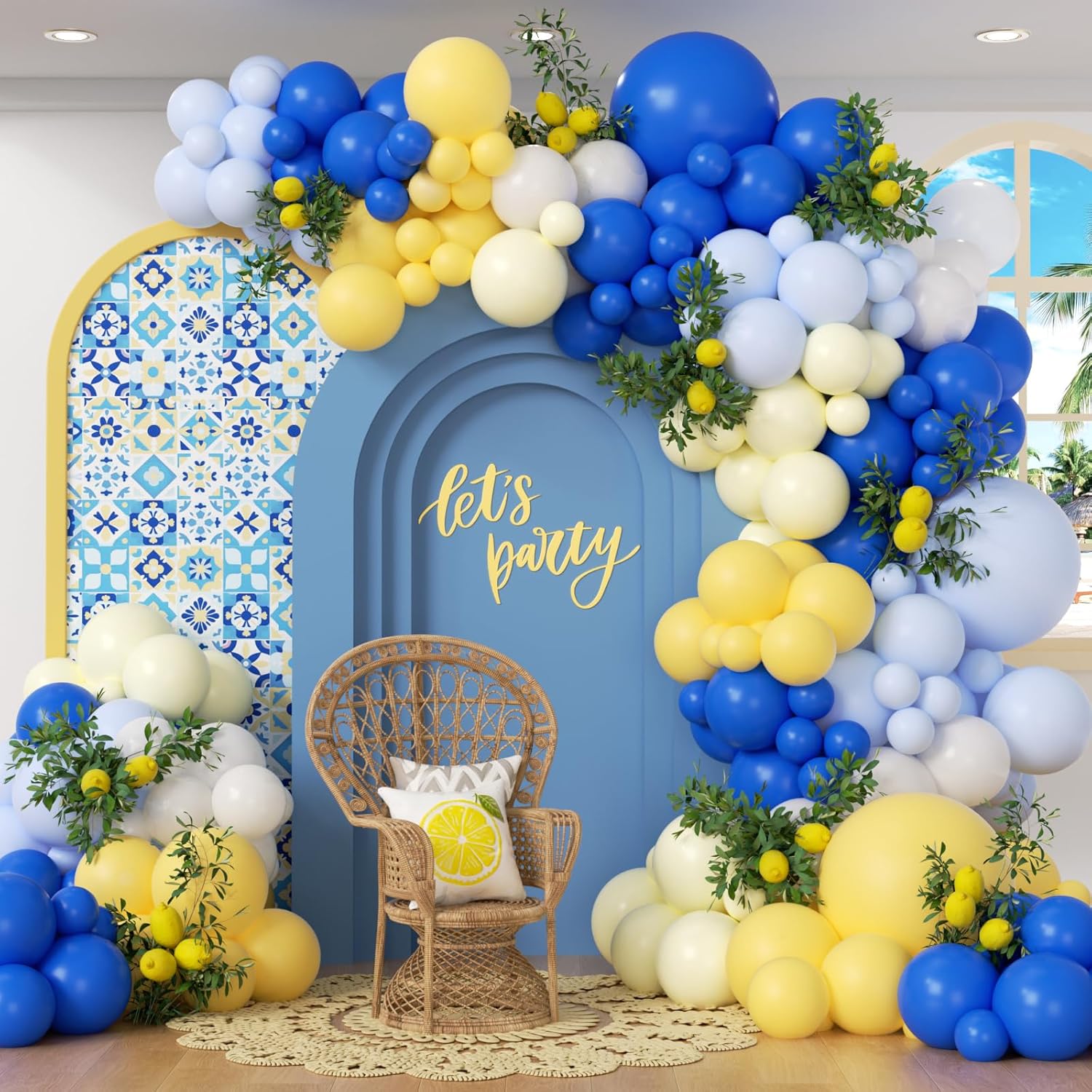 Balloon Arch Kit - Kit arco per palloncini blu e