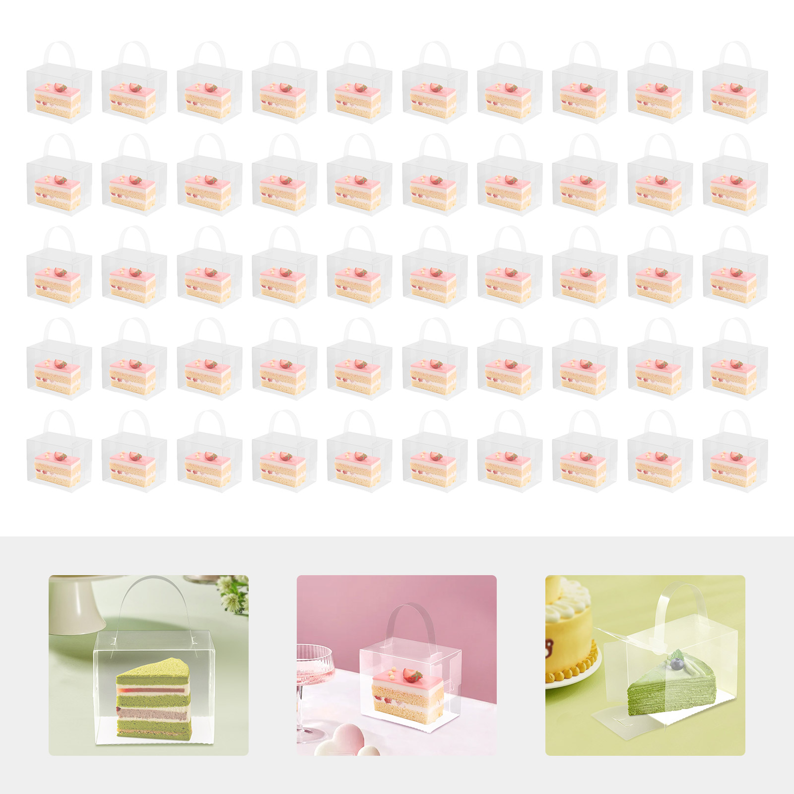 Event Party Box - Set di 50 Scatole Trasparenti per