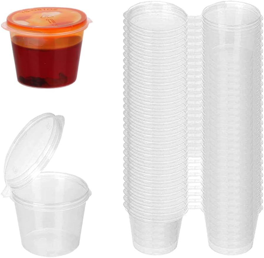 Plastic Cup 50Pcs - Coppette Monouso Trasparenti in Plastica con
