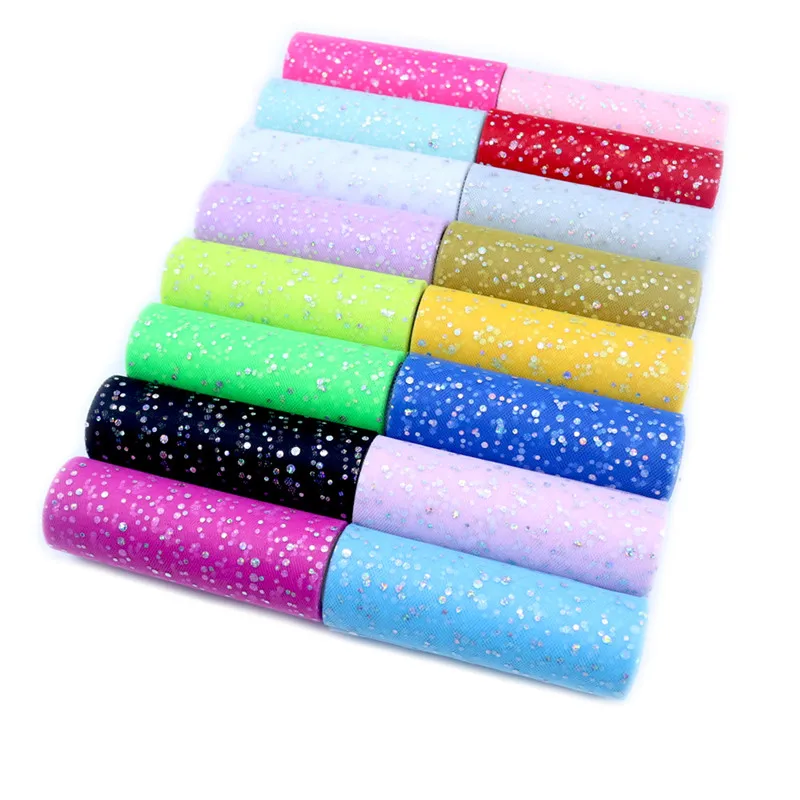 Glitter Tablecloth - Glitter Paillettes Tulle Rotolo di 15