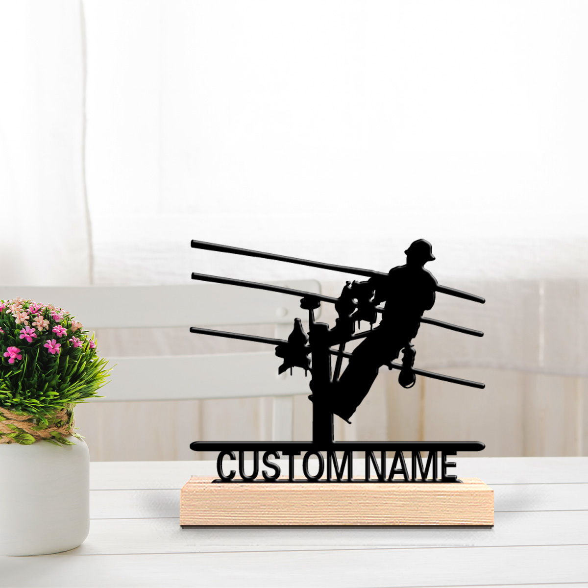 Eve Party - Statua in Metallo Personalizzata per Elettricisti,