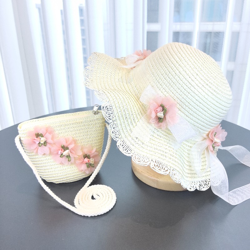 Paper Straw Color - Cappello di paglia da bambina 2