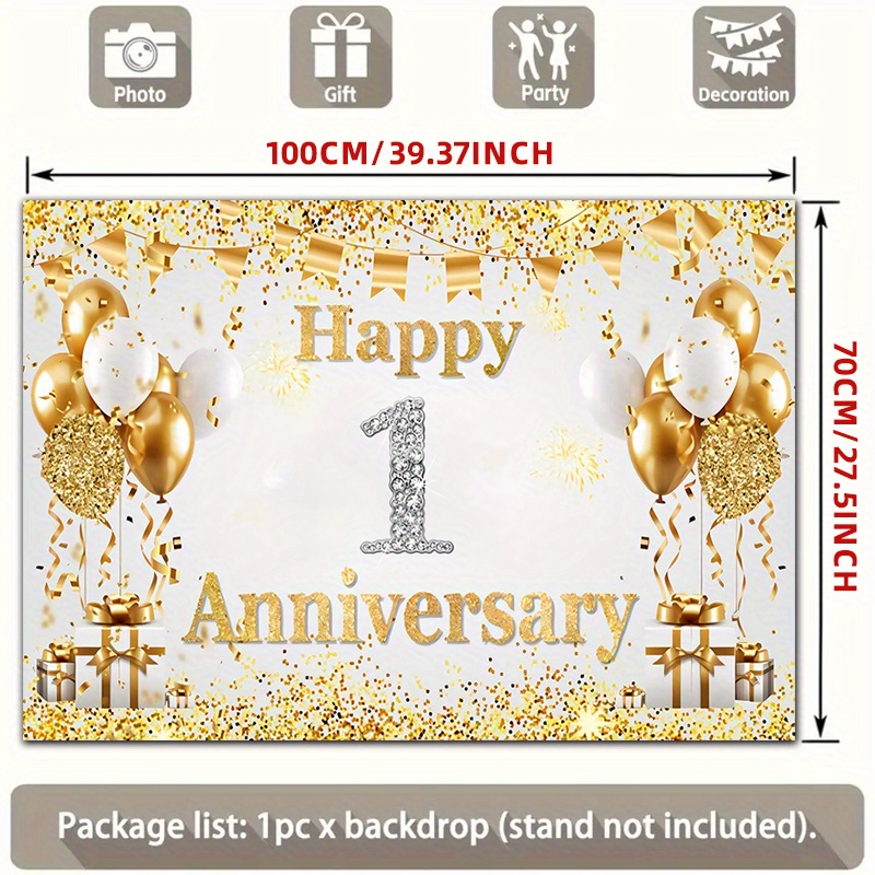 Striscione 2D piatto oro bianc - Party Banner Gold recensione e prezzo