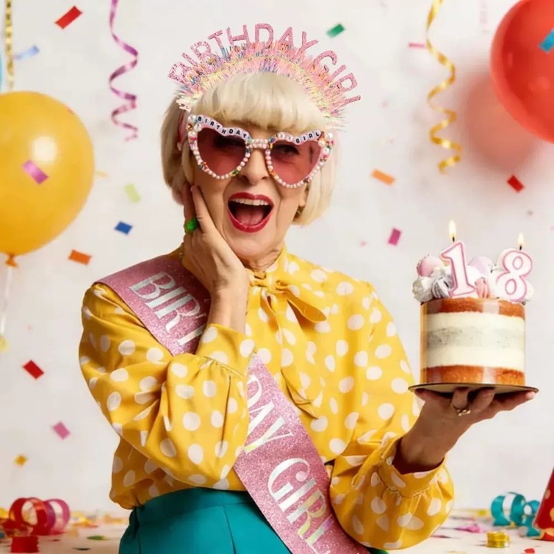 Set 3 pezzi: Fascia per capell - Birthday Sash Glitter recensione e prezzo