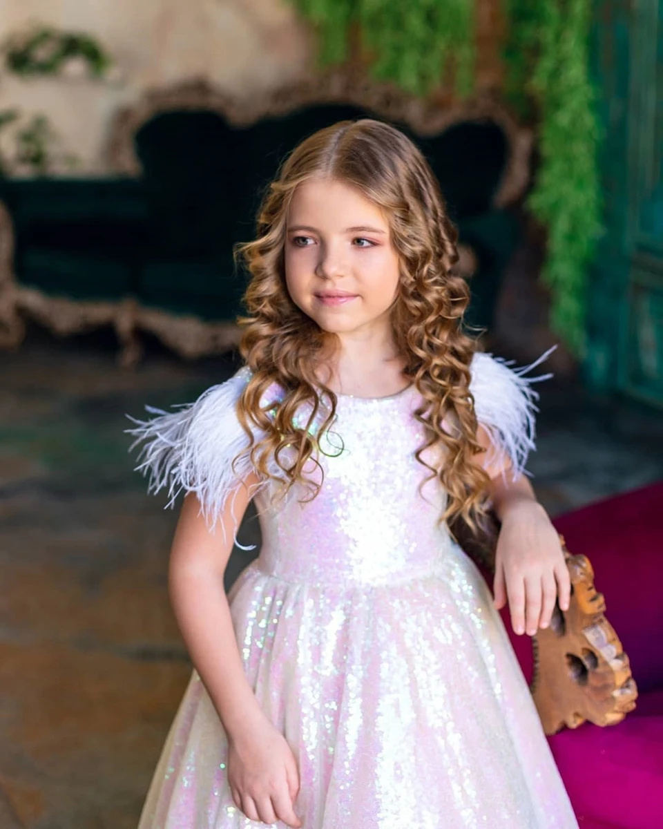 Abito da ragazza di fiore glit - Birthday Sash Glitter recensione e prezzo
