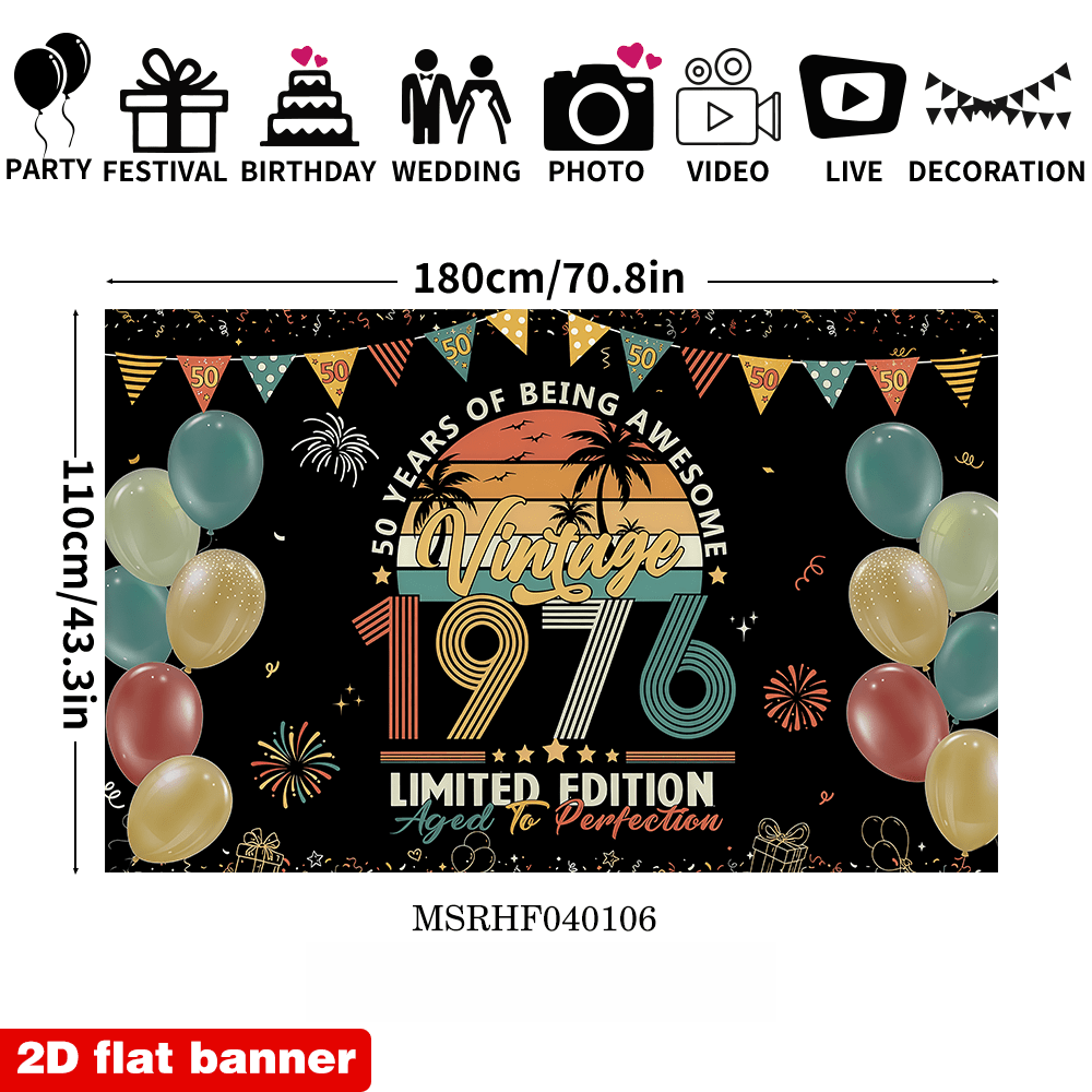 Striscione 2D piatto retrò per - Event Supplies recensione e prezzo