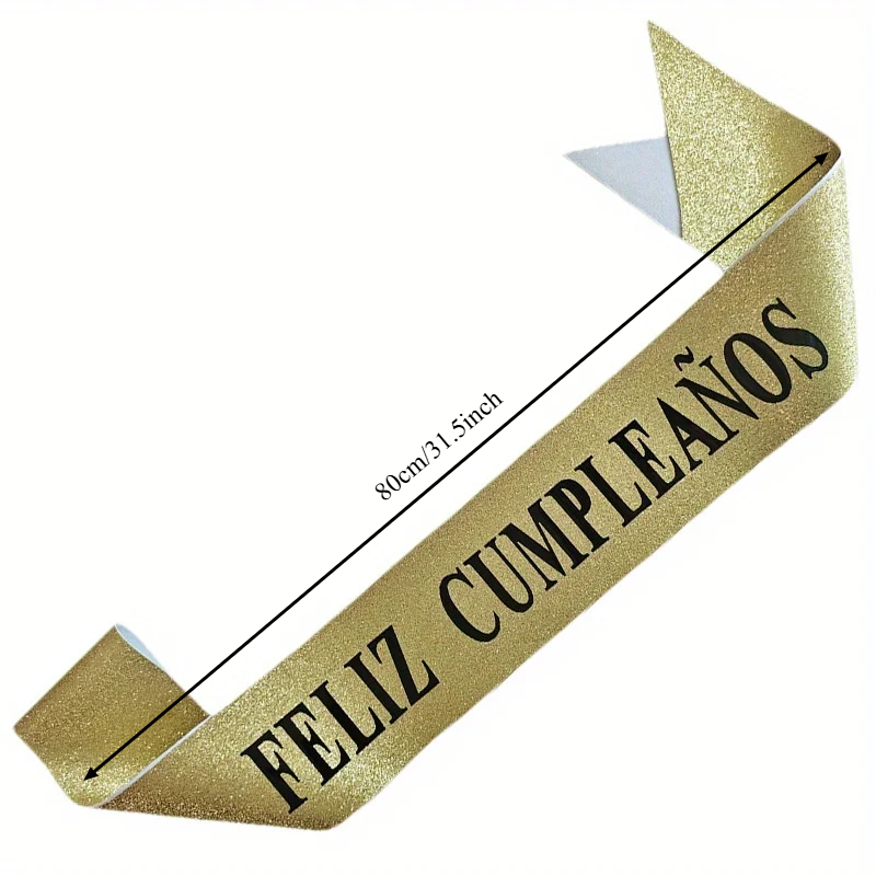 Fascia Dorata Glitterata 'Feli - Birthday Sash Glitter recensione e prezzo