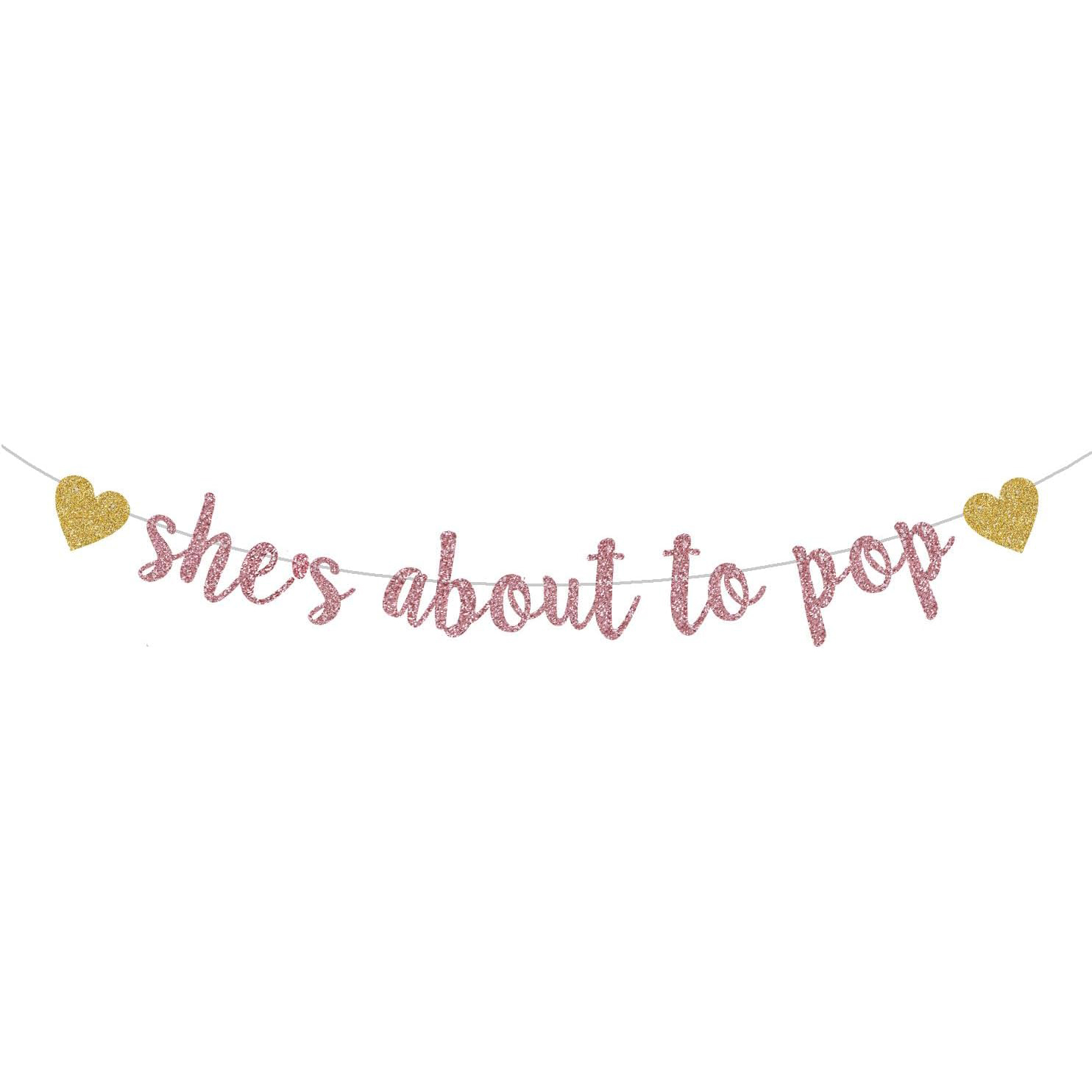 Striscione 'She's About to Pop - Party Banner Gold recensione e prezzo