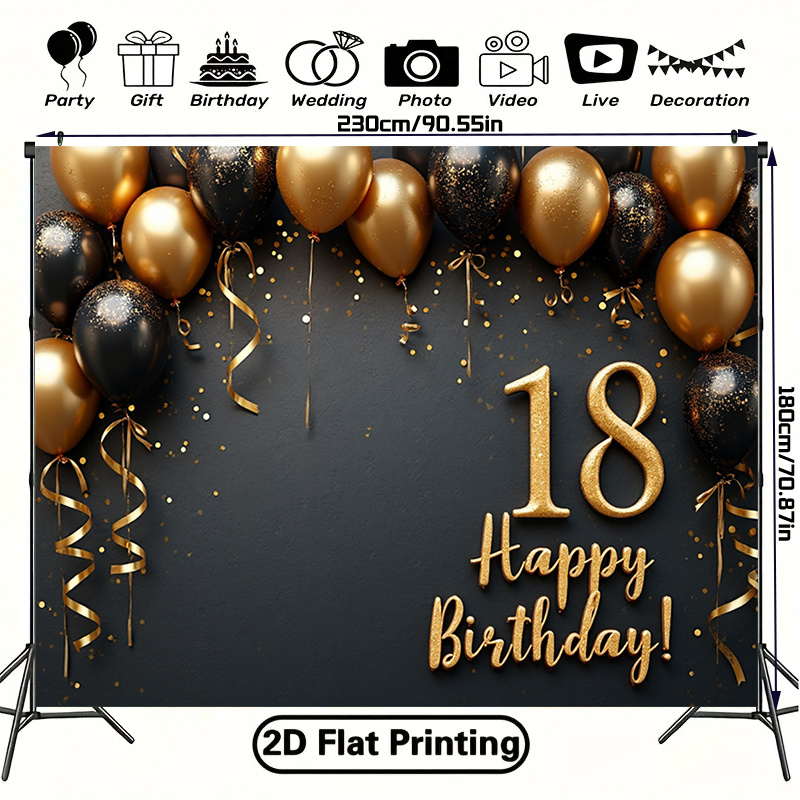 Banner di sfondo con palloncin - Party Banner Gold recensione e prezzo