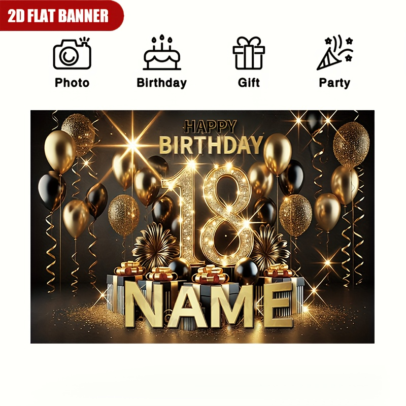 1 pz. Sfondo di Lusso Nero e O - Party Banner Gold recensione e prezzo