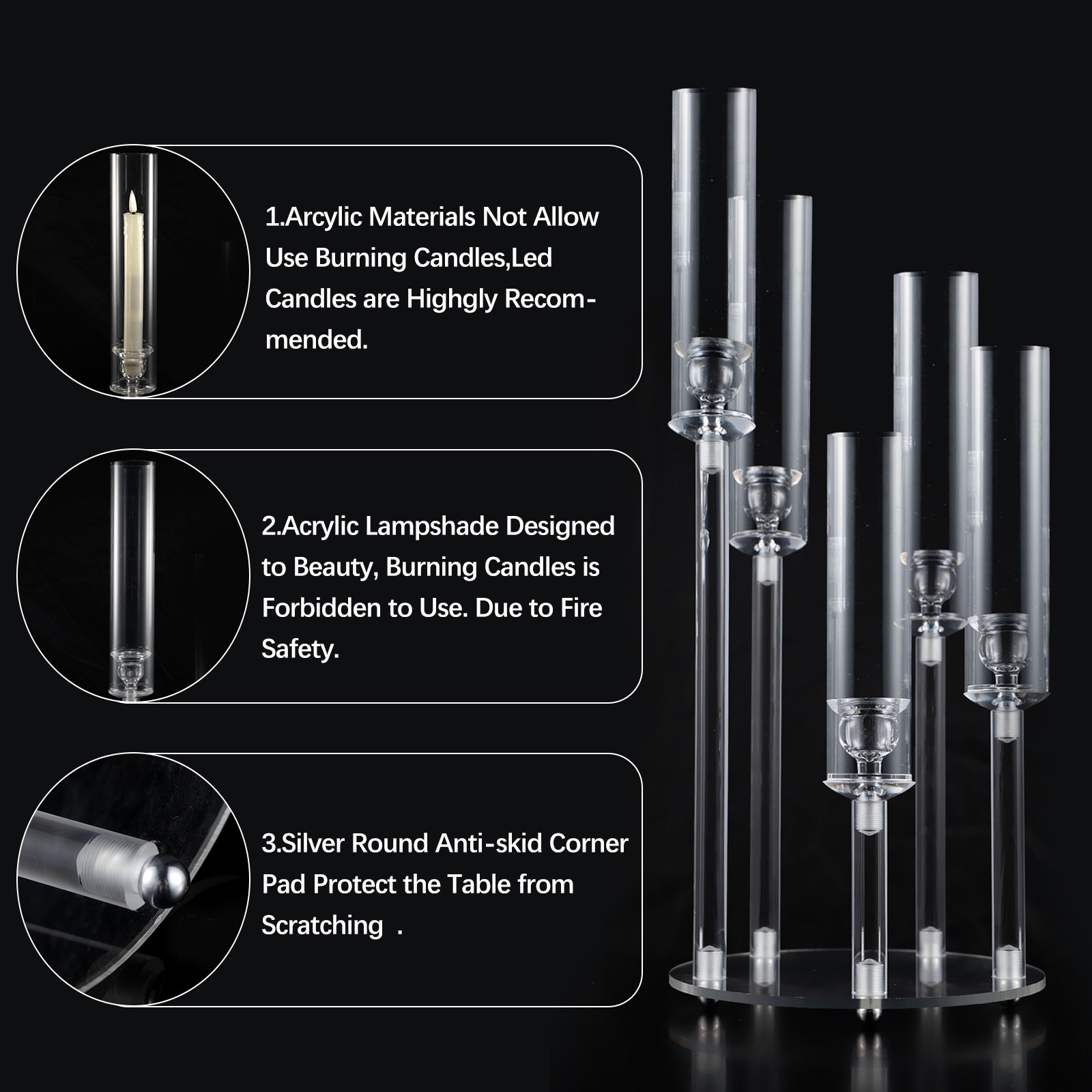 Portacandele in Acrilico Trasp - Centerpiece Stick recensione e prezzo